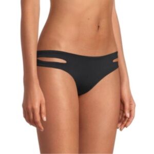 L*Space Estella Black Cut-Out Bikini Bottom Size M NWOT